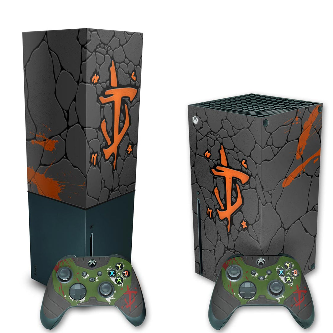 KIT Capa Anti Poeira e Skin Anti-Rage Xbox Series X Vertical - Doom: The Dark Ages - Pop Arte Skins - foto 2