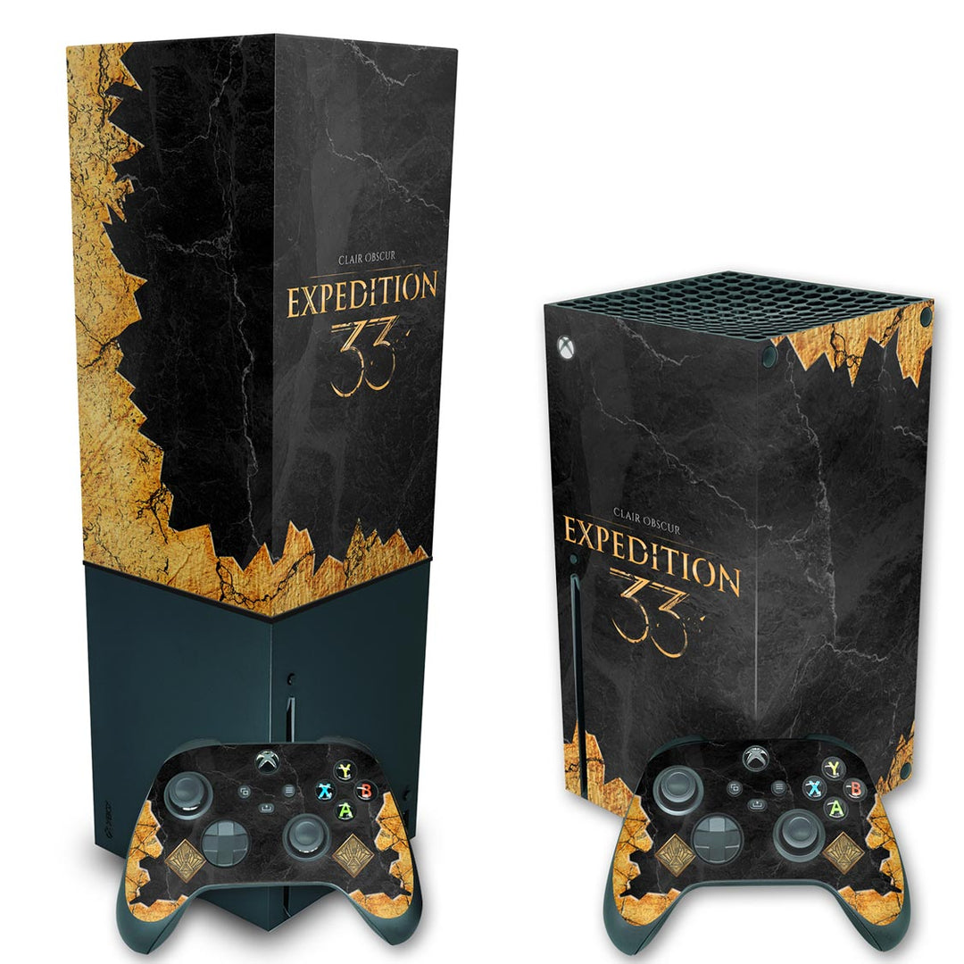 KIT Capa Anti Poeira e Skin Anti-Rage Xbox Series X Vertical - Clair Obscur: Expedition 33 - Pop Arte Skins - foto 2