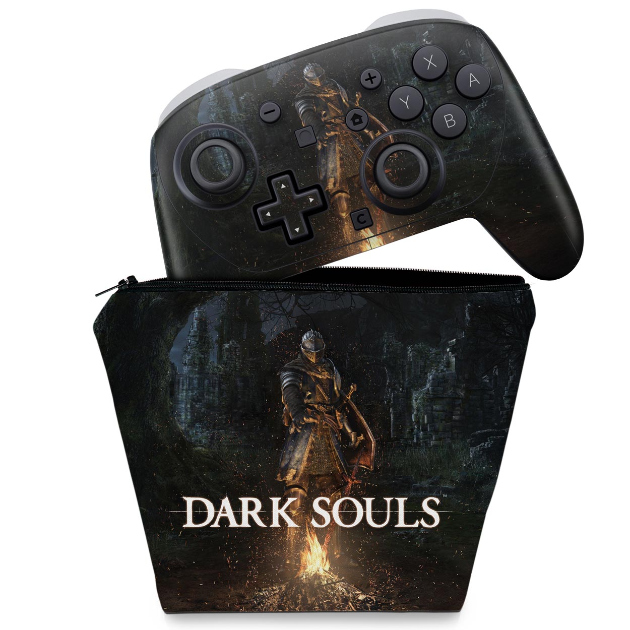 KIT Capa Case e Skin Anti-Rage Nintendo Switch 2 Pro Controle - Modelo 016