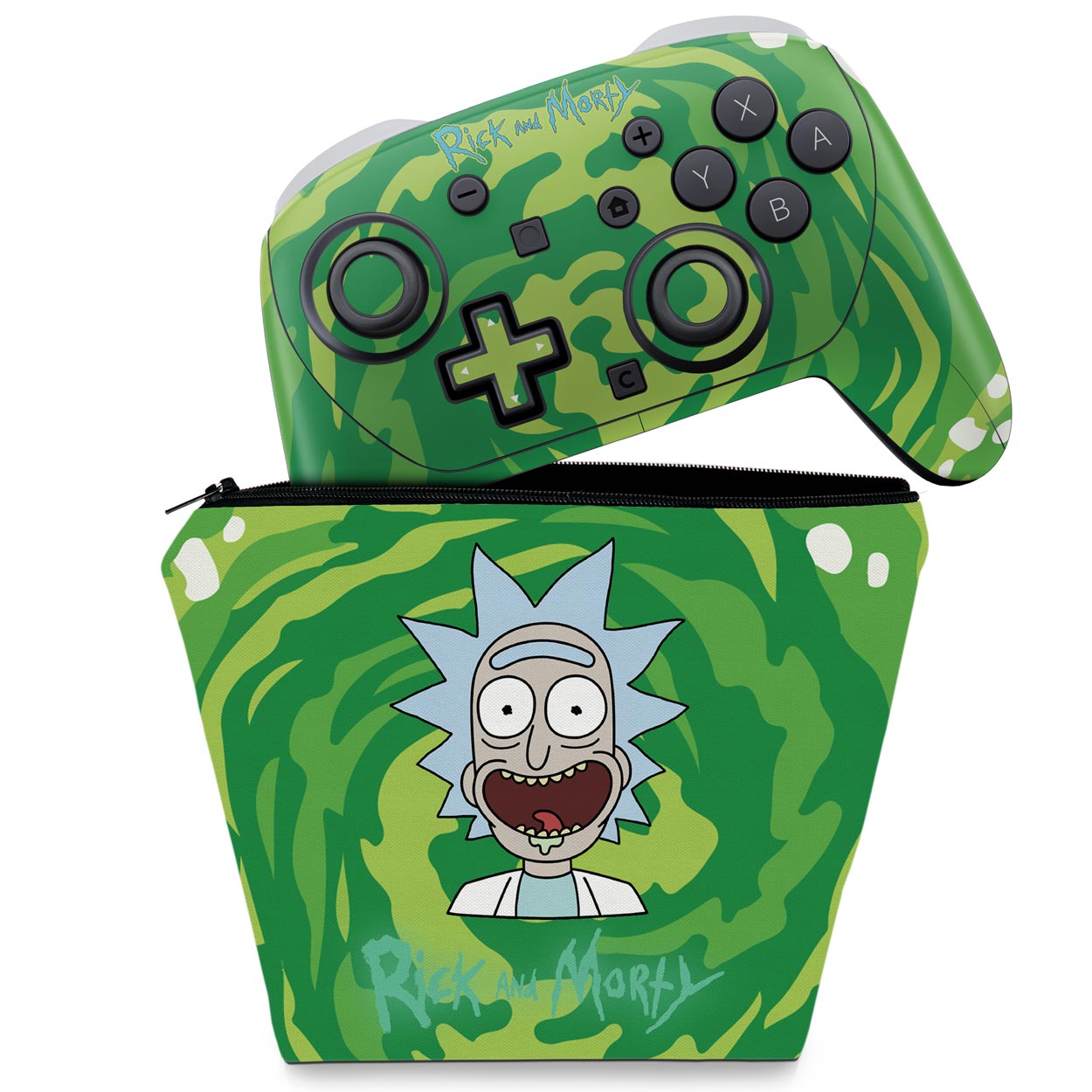 KIT Capa Case e Skin Anti-Rage Nintendo Switch 2 Pro Controle - Modelo 050