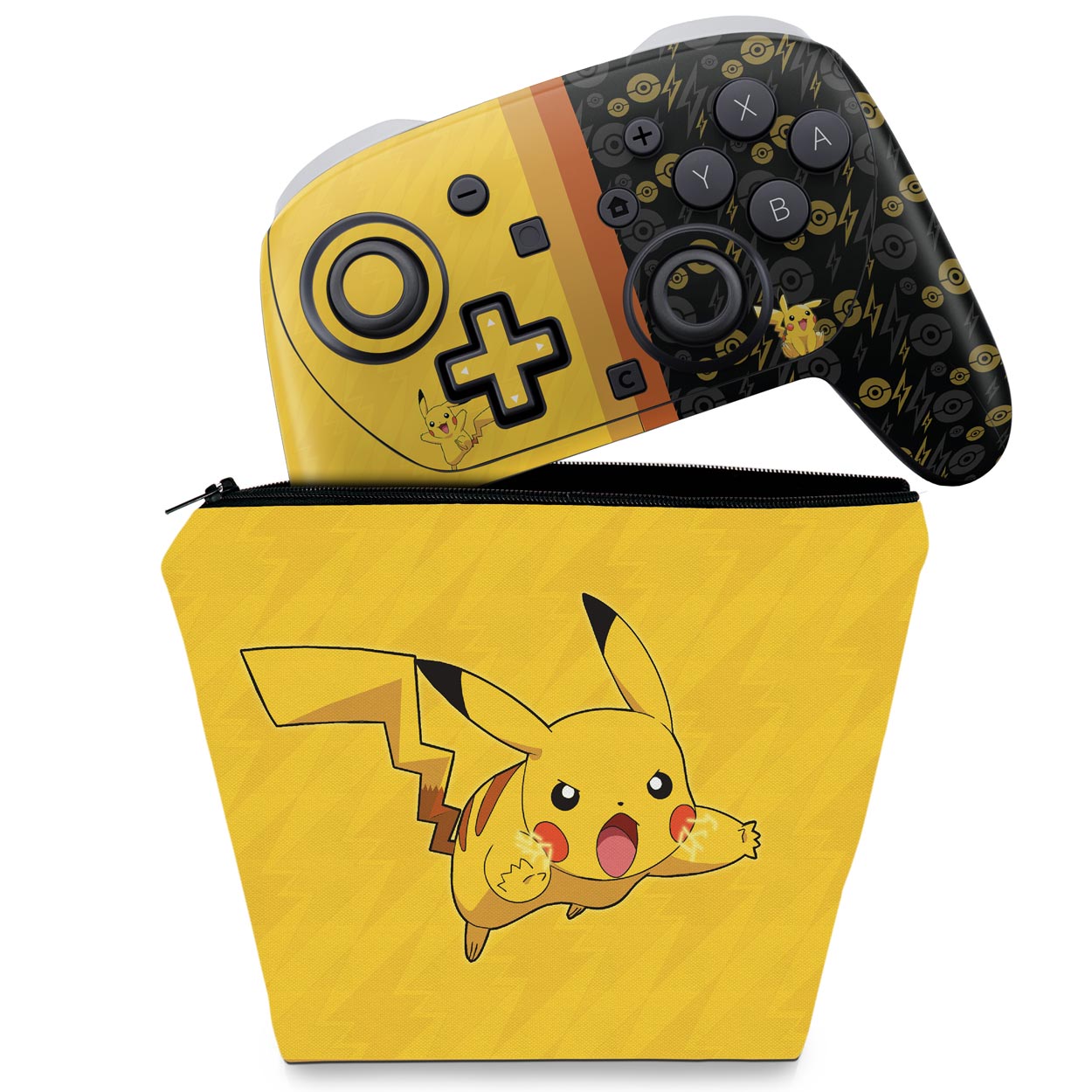 KIT Capa Case e Skin Anti-Rage Nintendo Switch 2 Pro Controle - Modelo 060
