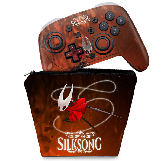 KIT Capa Case e Skin Anti-Rage Nintendo Switch 2 Pro Controle - Hollow Knight: Silksong