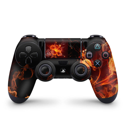 Skin Anti-Rage PS4 Controle - Fire Flower