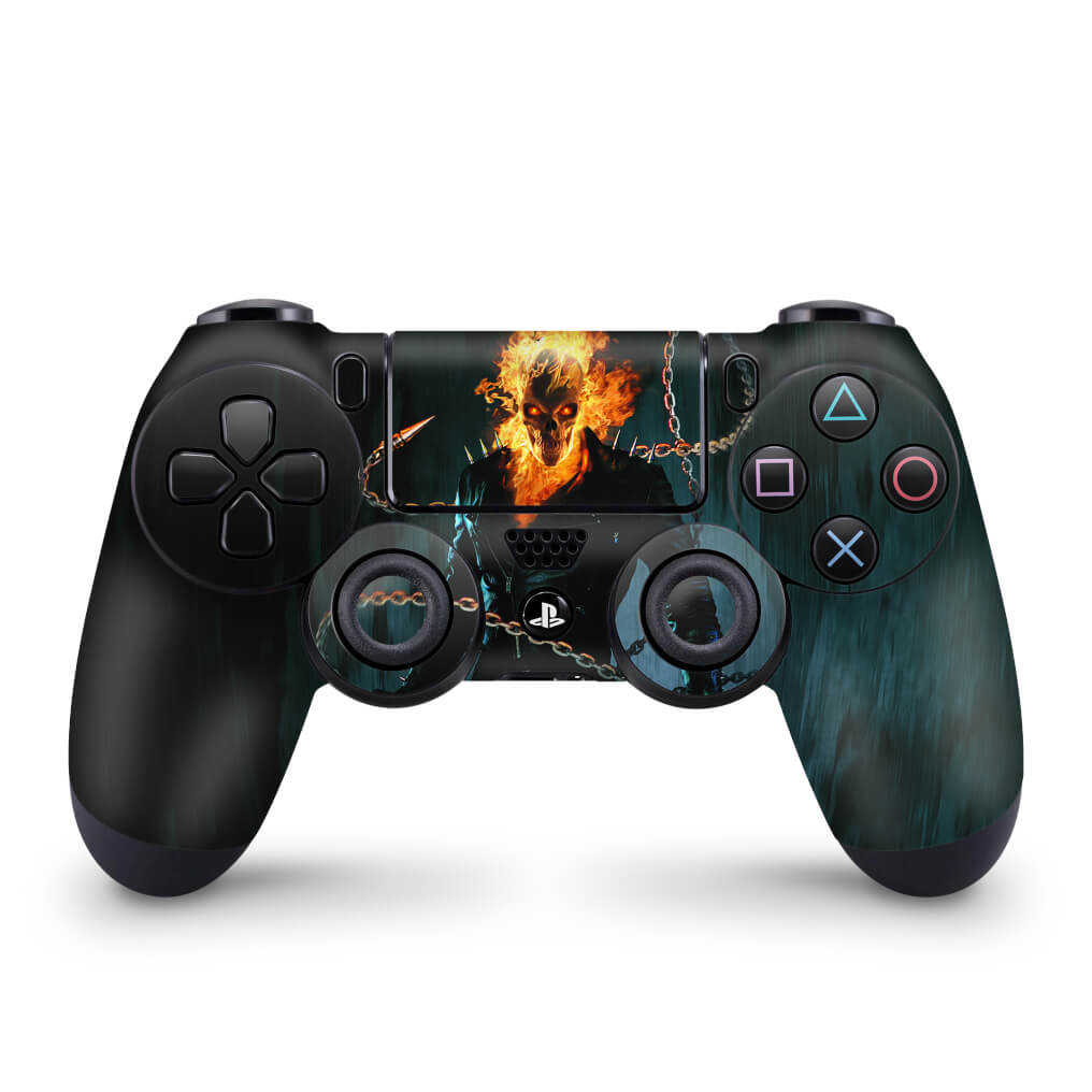 Skin Anti-Rage PS4 Controle - Ghost Rider #B - Pop Arte Skins