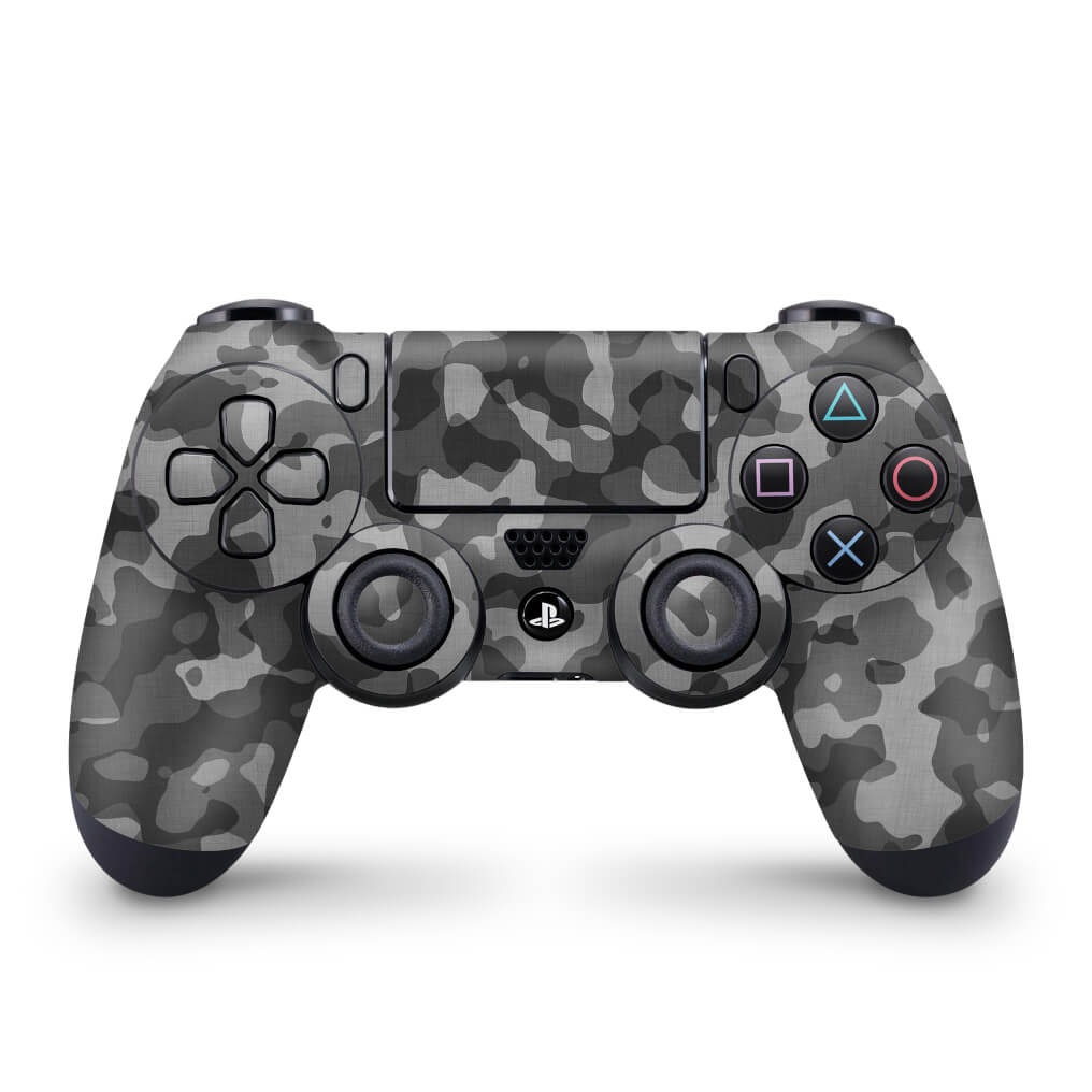 Skin Anti-Rage PS4 Controle - Camuflagem Cinza - Pop Arte Skins