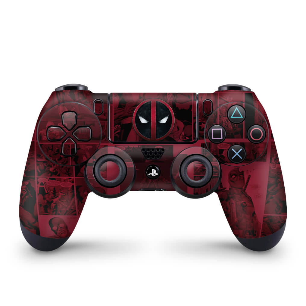 Skin Anti-Rage PS4 Controle - Deadpool Comics - Pop Arte Skins