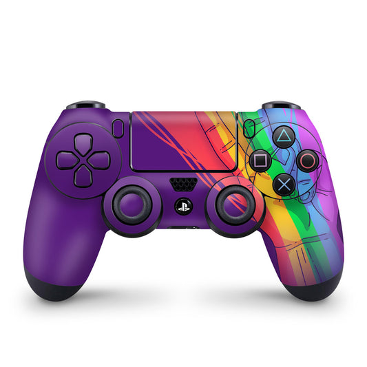 Skin Anti-Rage PS4 Controle - Rainbow Colors Colorido