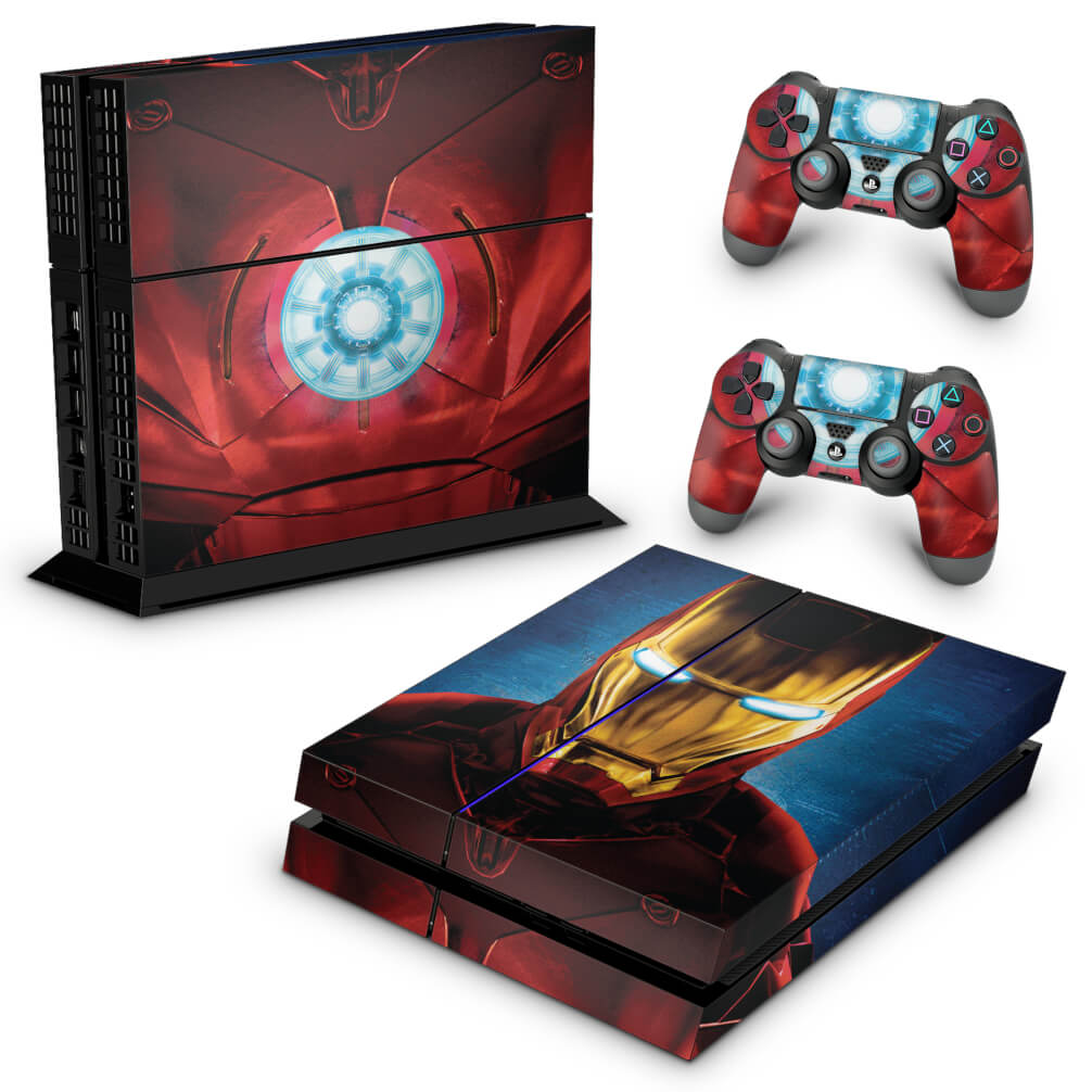 Skin Anti-Rage PS4 Fat - Iron Man - Homem de Ferro - Pop Arte Skins