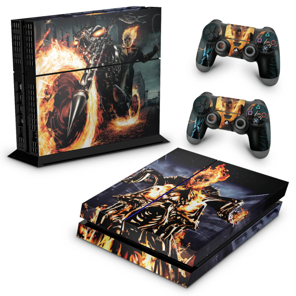 Skin Anti-Rage PS4 Fat - Ghost Rider #A - Pop Arte Skins