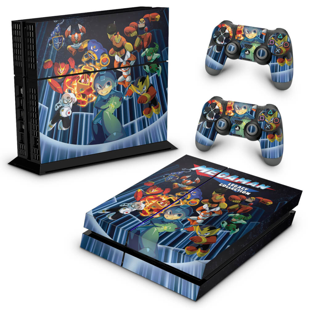 Skin Anti-Rage PS4 Fat - Megaman Legacy Collection - Pop Arte Skins