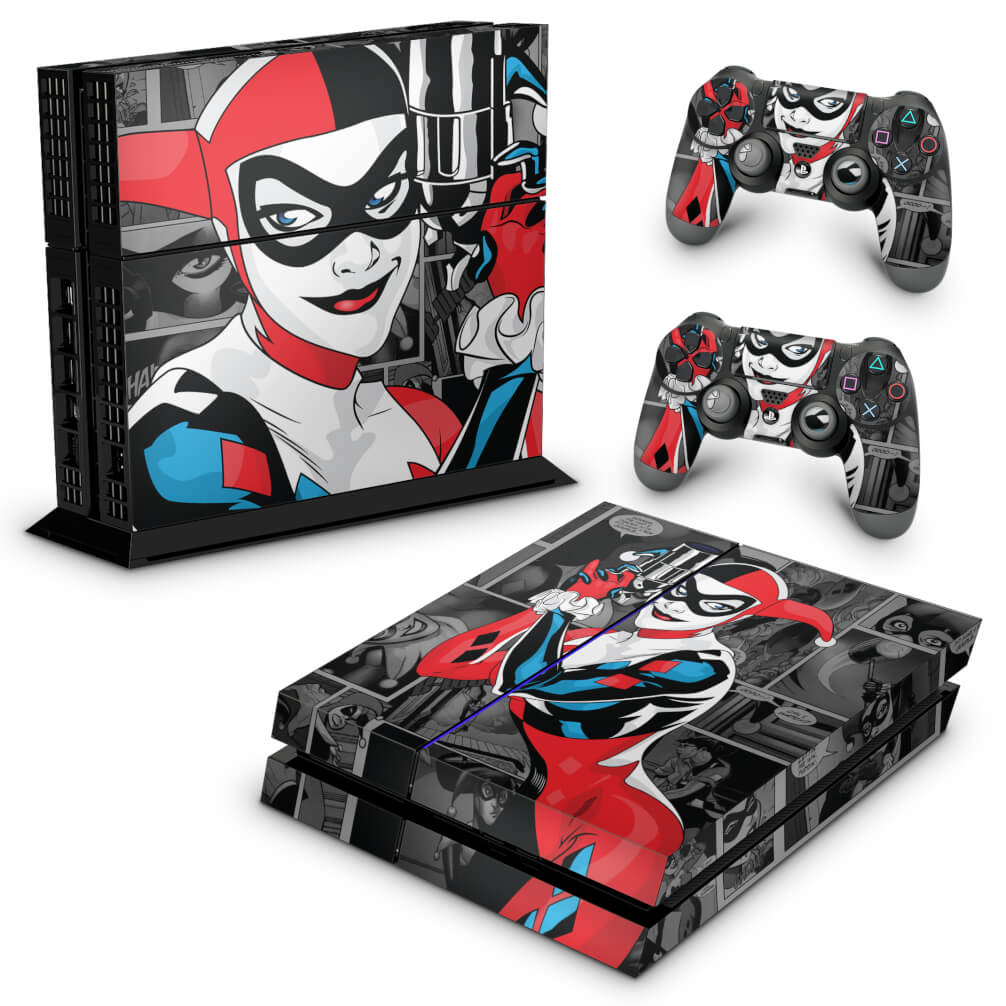 Skin Anti-Rage PS4 Fat - Harley Quinn - Arlequina #a - Pop Arte Skins