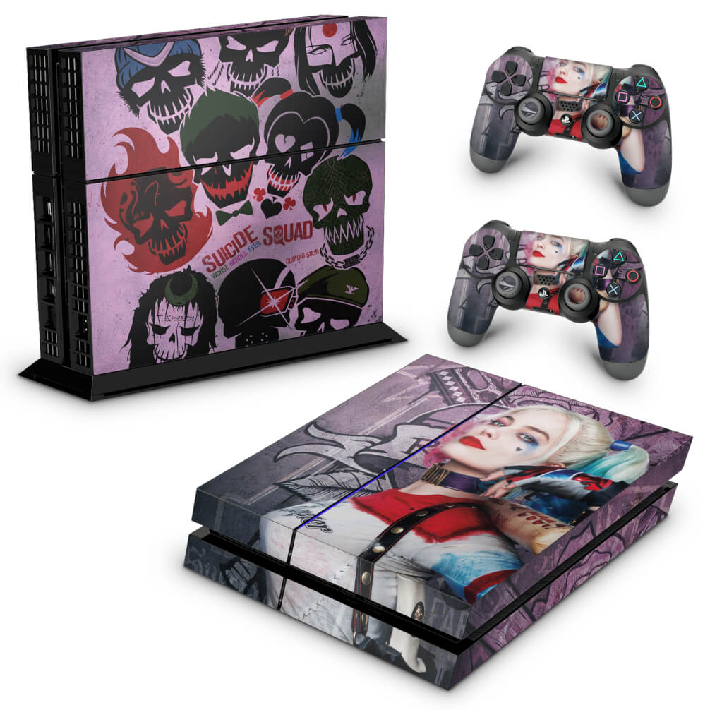 Skin Anti-Rage PS4 Fat - Esquadrão Suicida #C - Pop Arte Skins