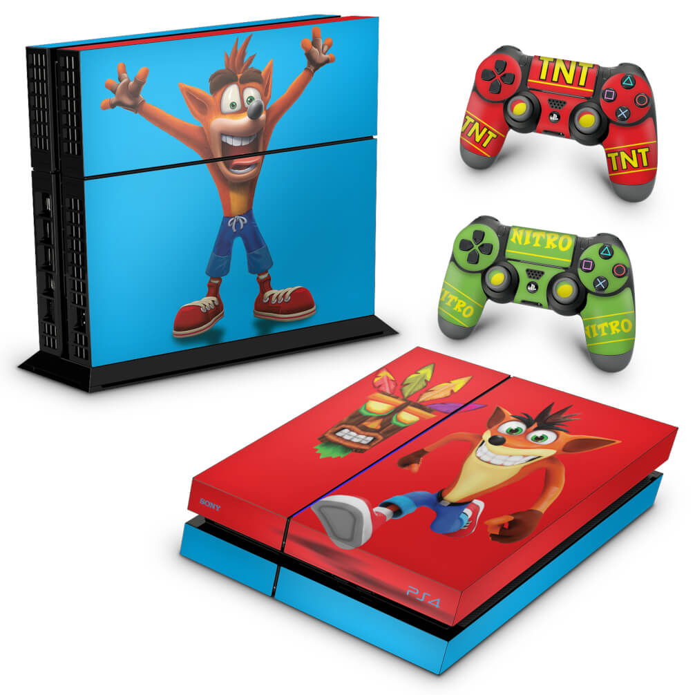 Skin Anti-Rage PS4 Fat - Crash Bandicoot - Pop Arte Skins