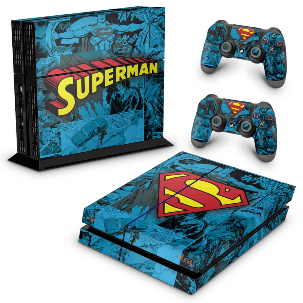 Skin Anti-Rage PS4 Fat - Super Homem Superman Comics - Pop Arte Skins