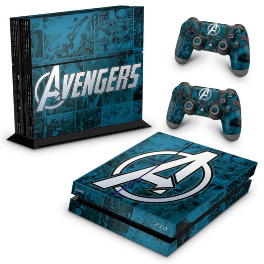 Skin Anti-Rage PS4 Fat - Avengers Vingadores Comics