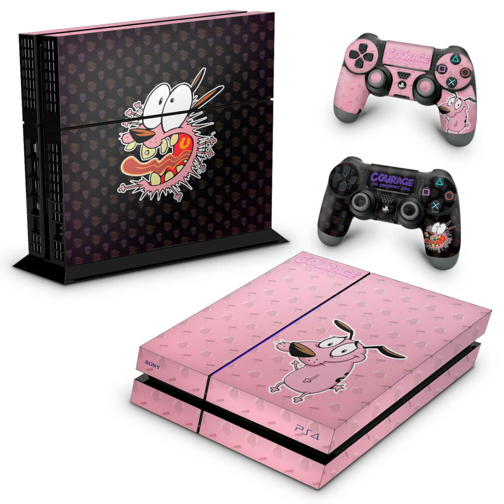 Skin Anti-Rage PS4 Fat - Coragem: O cão covarde - Pop Arte Skins