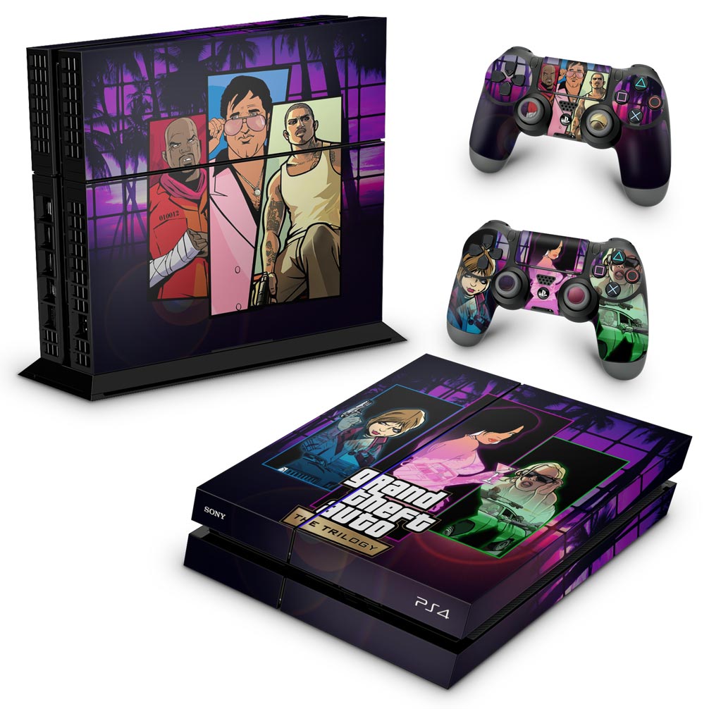 Skin Anti-Rage PS4 Fat - GTA The Trilogy - Pop Arte Skins