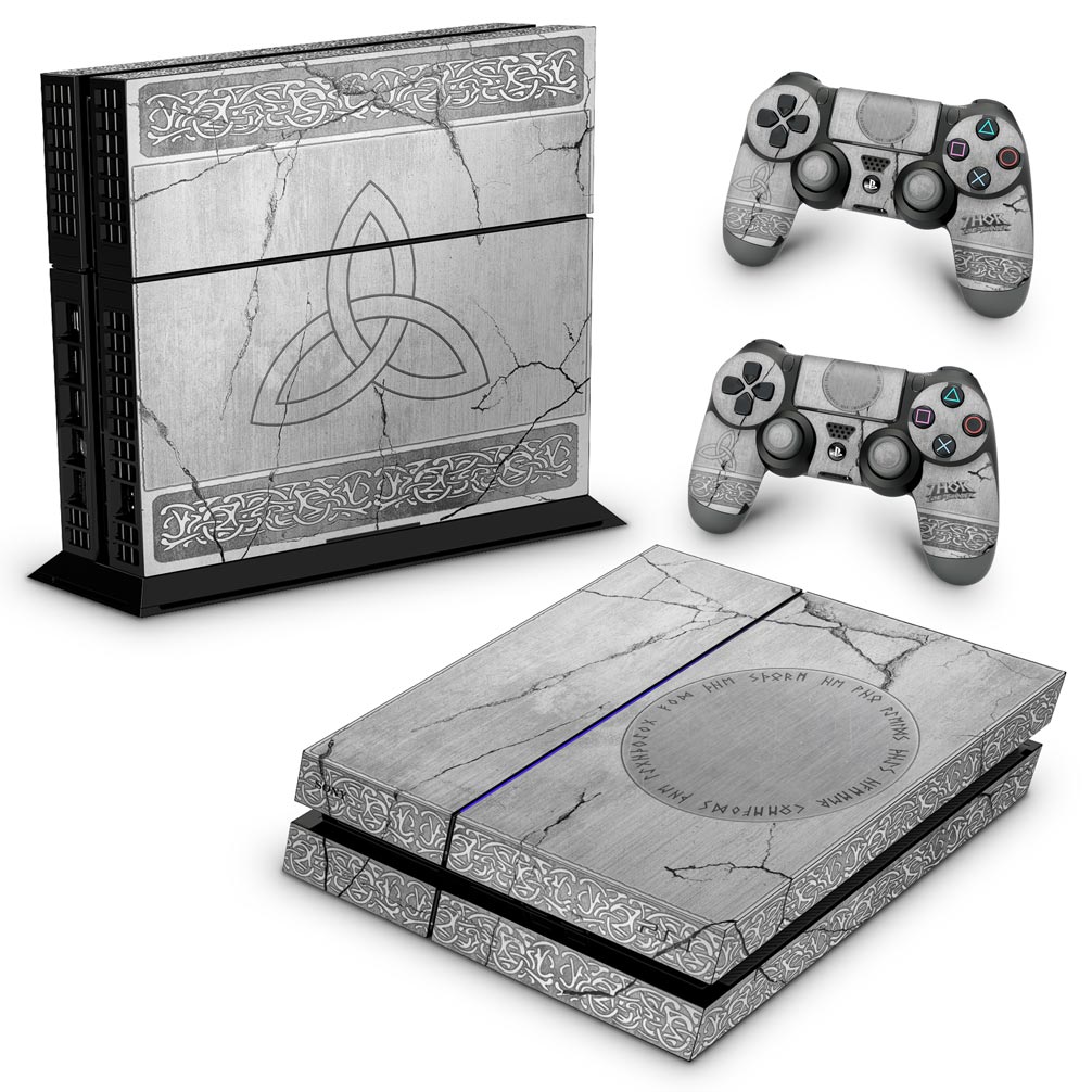 Skin Anti-Rage PS4 Fat - Mjolnir Thor Amor e Trovão - Pop Arte Skins
