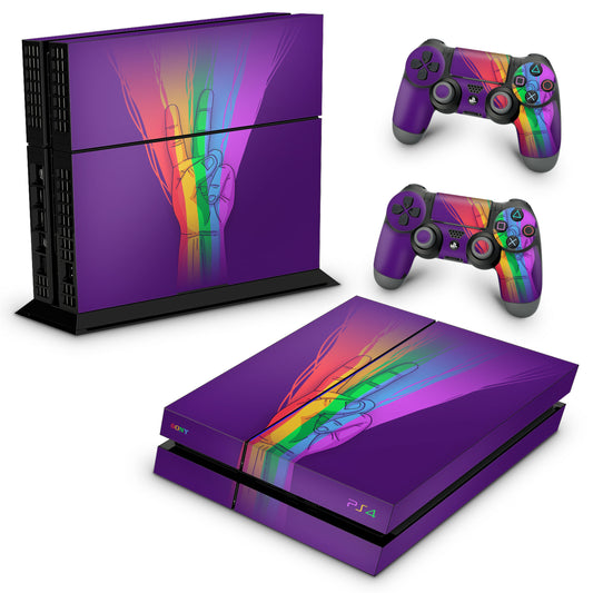 Skin Anti-Rage PS4 Fat - Rainbow Colors Colorido