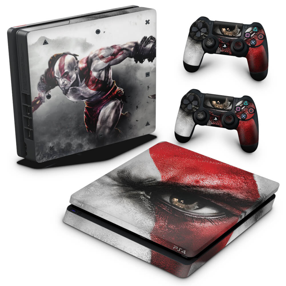 Skin Anti-Rage PS4 Slim - God of War #A