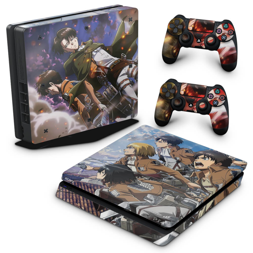 Skin Anti-Rage PS4 Slim - Attack On Titan - shingeki no kyojin #A