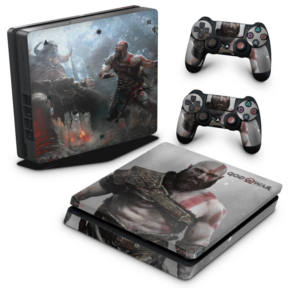 Skin Anti-Rage PS4 Slim - God Of War #B