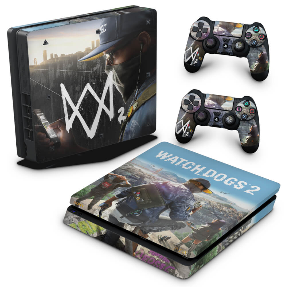 Skin Anti-Rage PS4 Slim - Watch Dogs 2