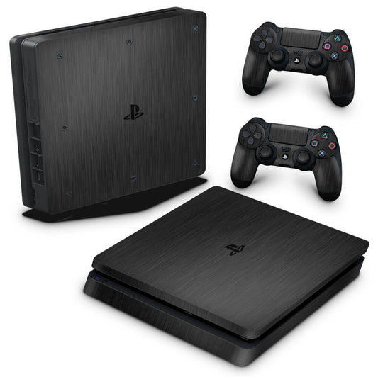 Skin Anti-Rage PS4 Slim - Aço Escovado Preto