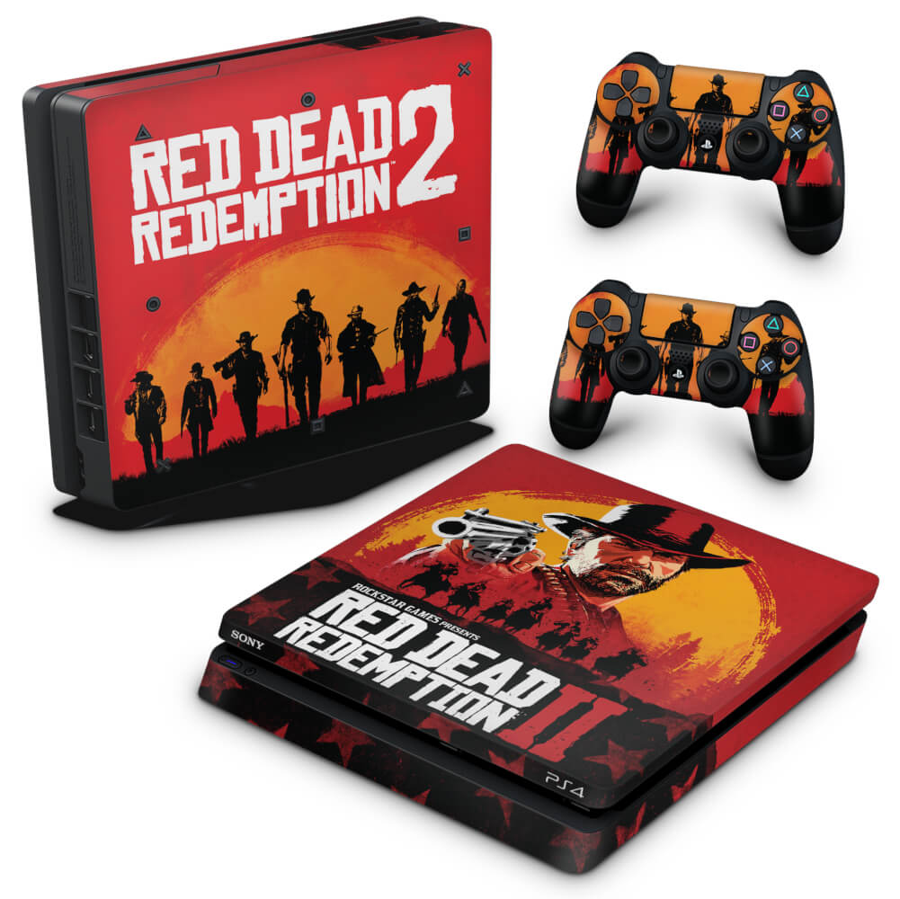 Skin Anti-Rage PS4 Slim - Red Dead Redemption 2