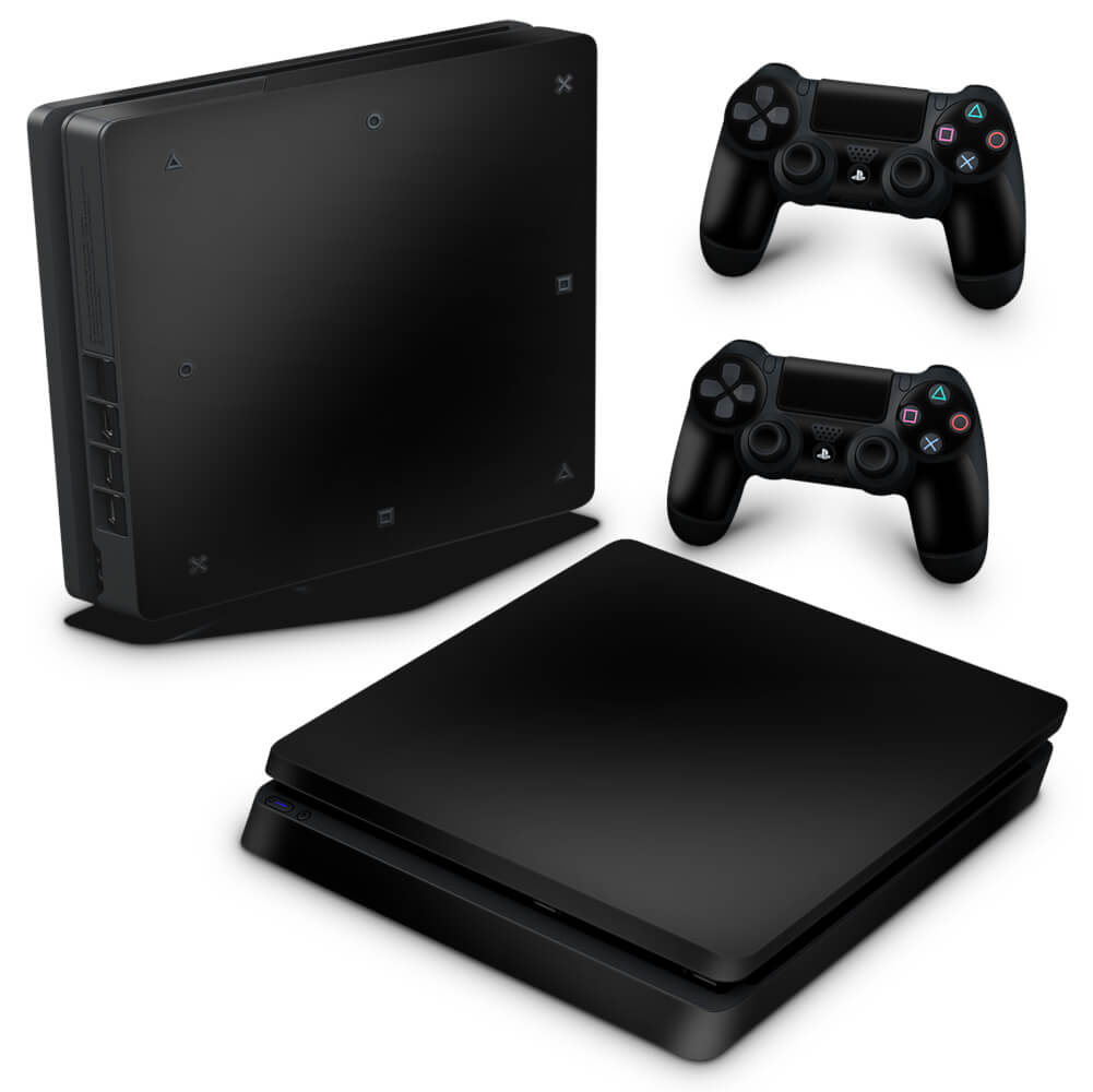Skin Anti-Rage PS4 Slim - Preto Black Piano