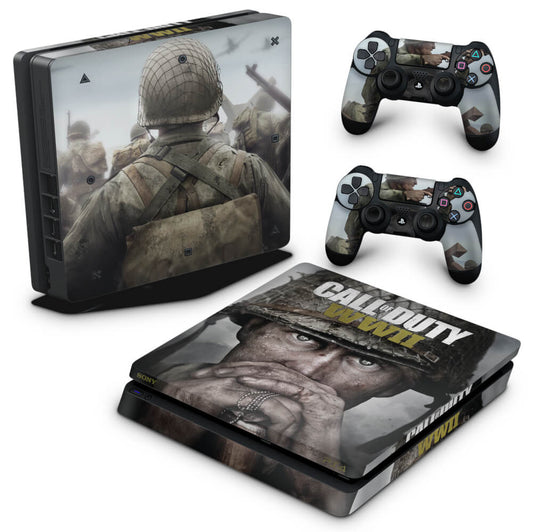 Skin Anti-Rage PS4 Slim - Call of Duty WW2