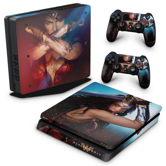Skin Anti-Rage PS4 Slim - Mulher Maravilha