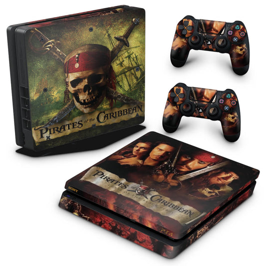 Skin Anti-Rage PS4 Slim - Piratas do Caribe