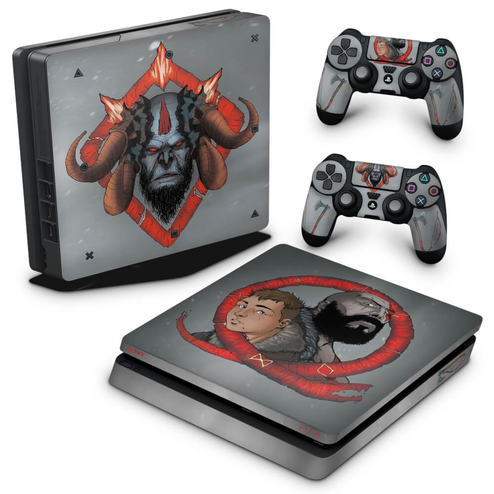 Skin Anti-Rage PS4 Slim - God of War 4