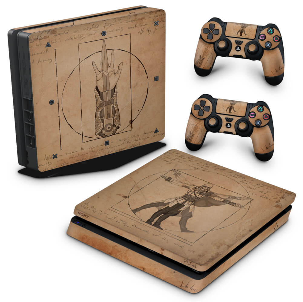 Skin Anti-Rage PS4 Slim - Assassin’s Creed Vitruviano
