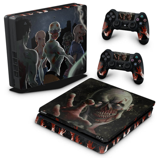 Skin Anti-Rage PS4 Slim - Zombie Zumbi The Walking