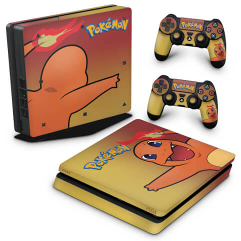 Skin Anti-Rage PS4 Slim - Pokemon Charmander