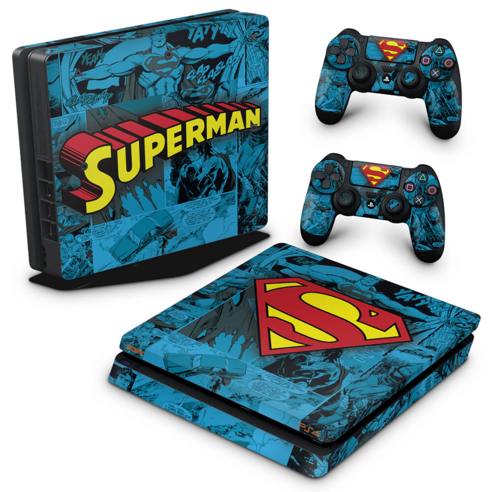 Skin Anti-Rage PS4 Slim - Super Homem Superman Comics