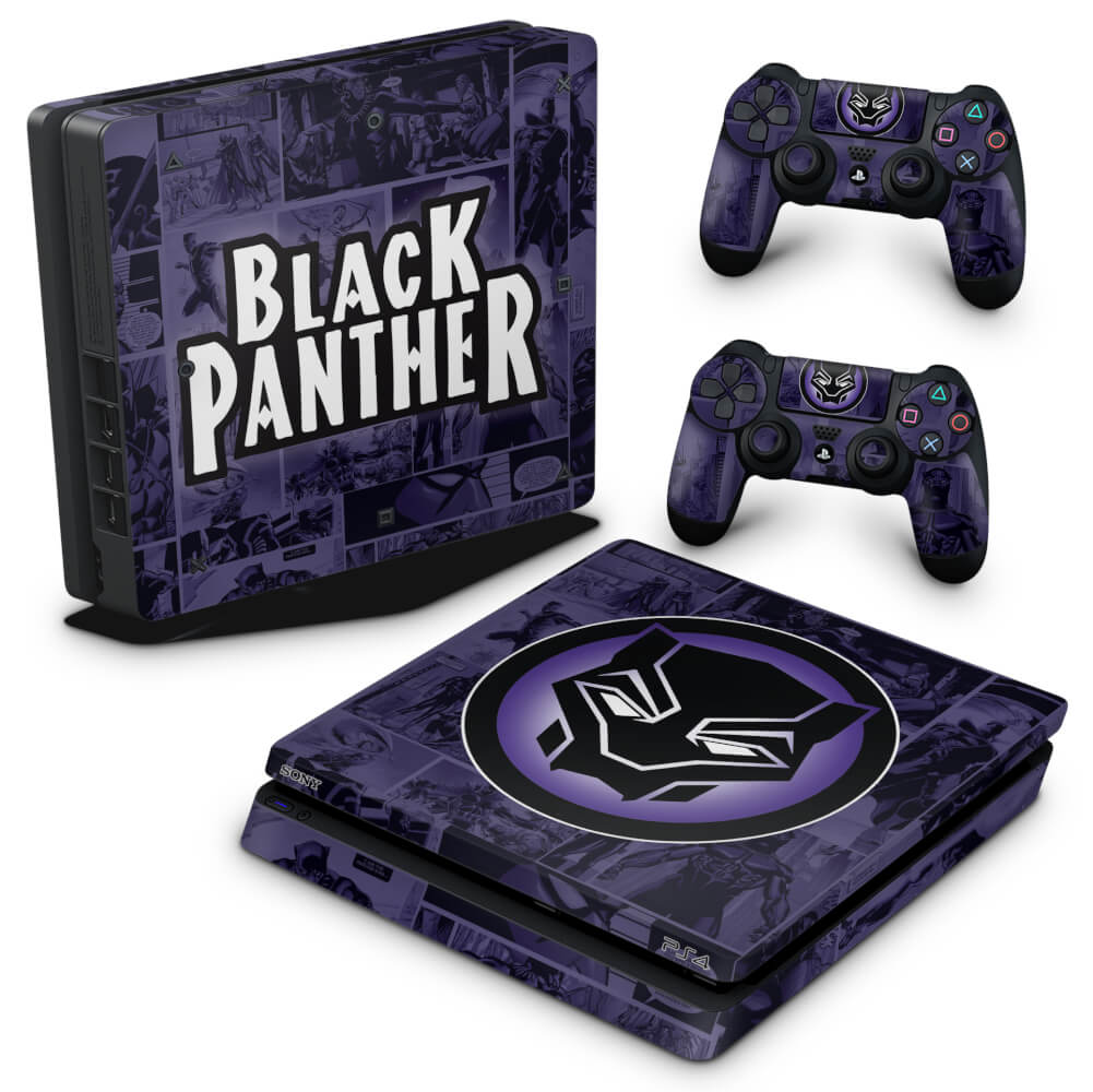 Skin Anti-Rage PS4 Slim - Pantera Negra Comics