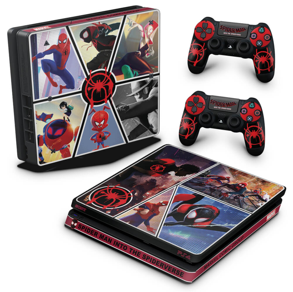 Skin Anti-Rage PS4 Slim - Homem-Aranha no Aranhaverso