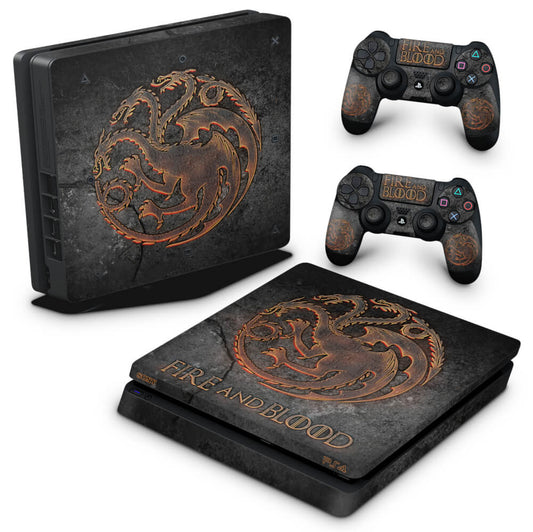 Skin Anti-Rage PS4 Slim - Game of Thrones Targaryen