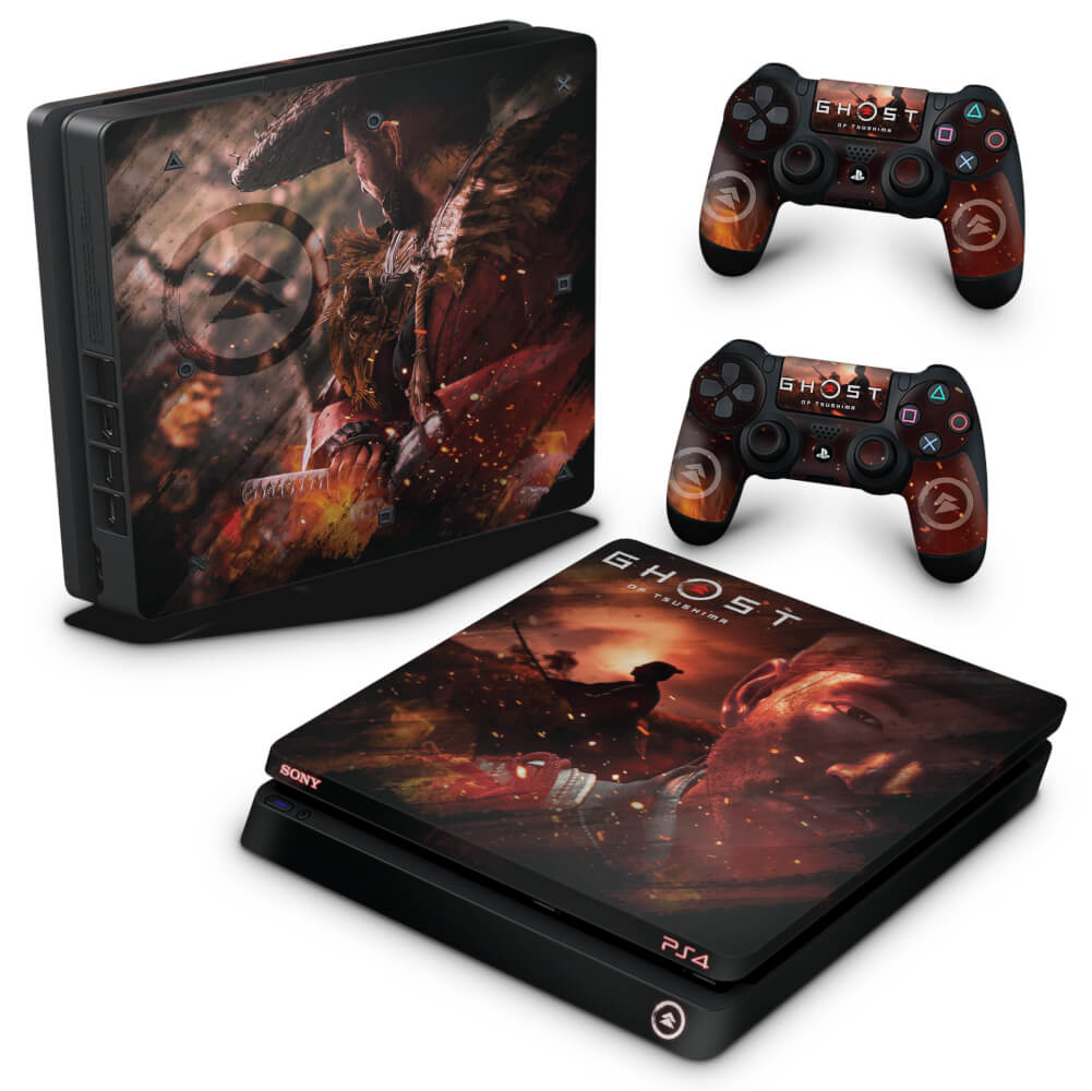 Skin Anti-Rage PS4 Slim - Ghost of Tsushima