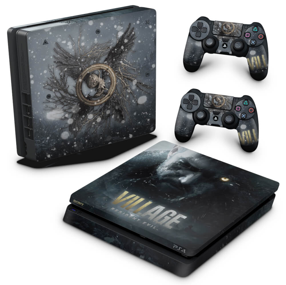 Skin Anti-Rage PS4 Slim - Resident Evil Village