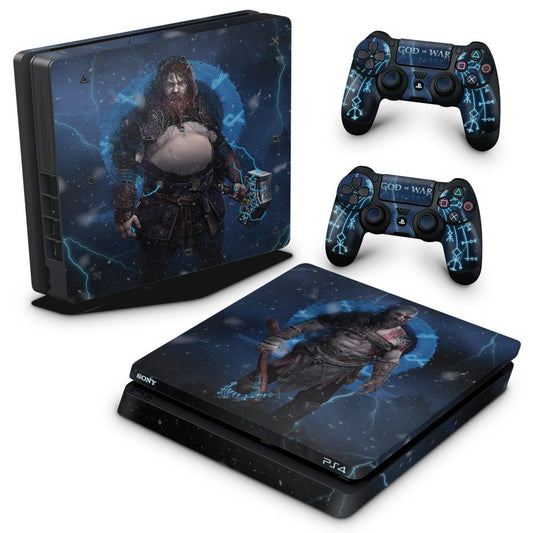 Skin Anti-Rage PS4 Slim - God of War Ragnarok B