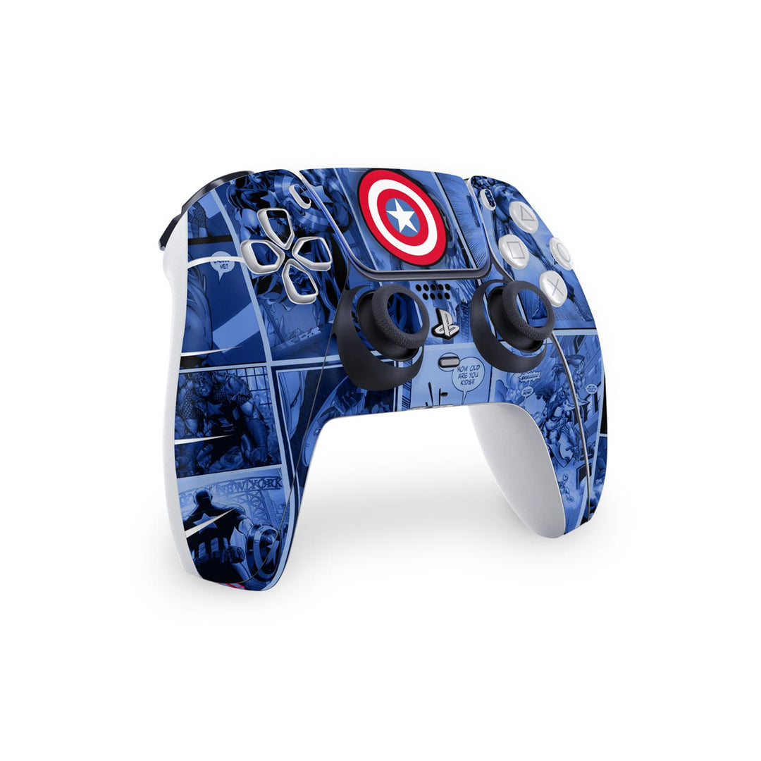 Skin Anti-Rage PS5 Controle - Capitão América Comics - Pop Arte Skins - foto 2
