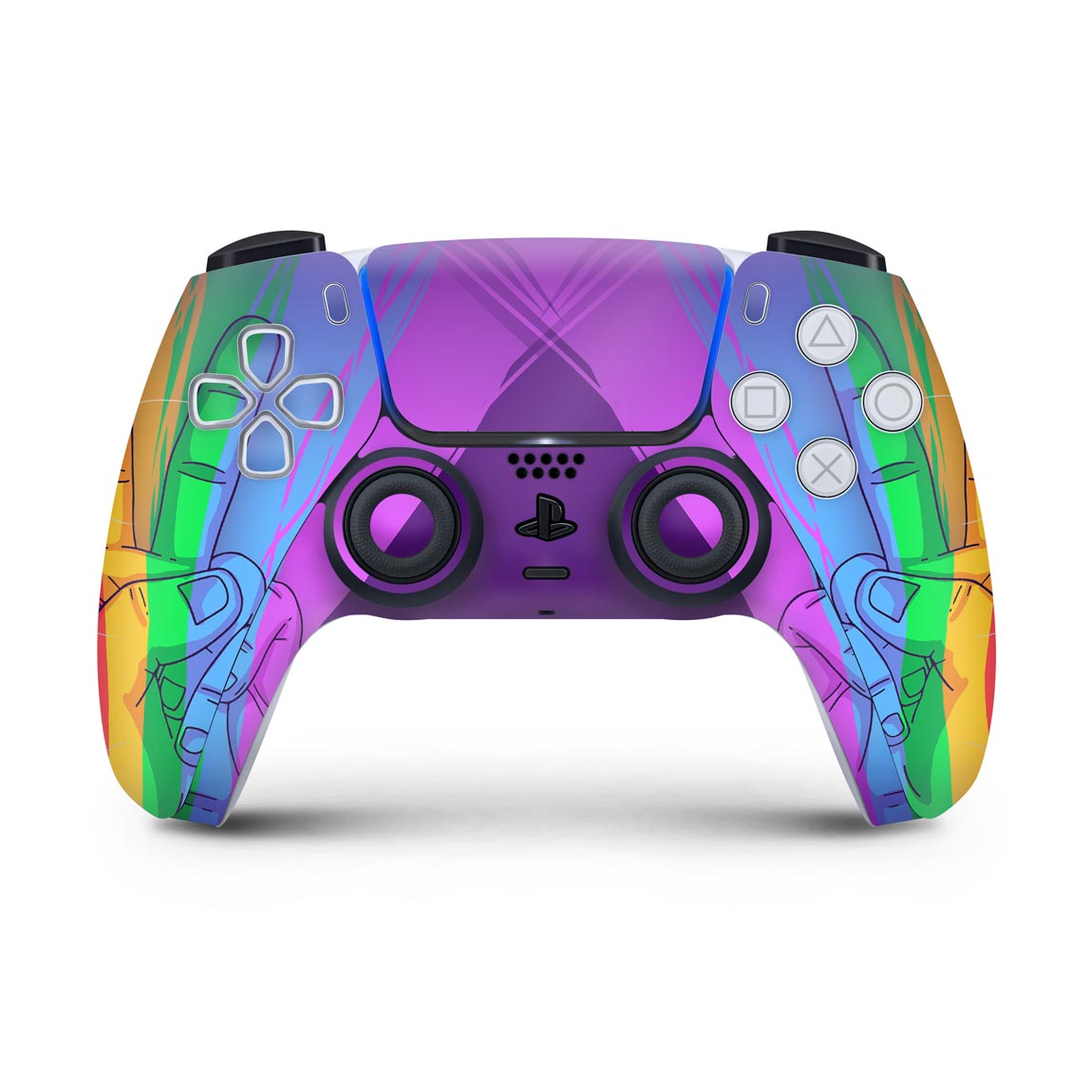 Skin Anti-Rage PS5 Controle - Rainbow Colors Colorido