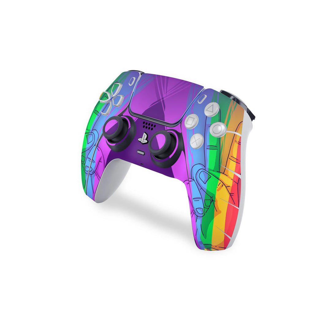 Skin Anti-Rage PS5 Controle - Rainbow Colors Colorido - Pop Arte Skins - foto 3
