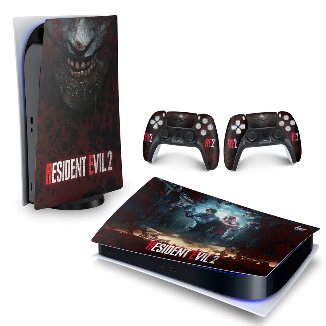 Skin Anti-Rage PS5 Fat Horizontal - Resident Evil 2 Remake - Pop Arte Skins - foto 4