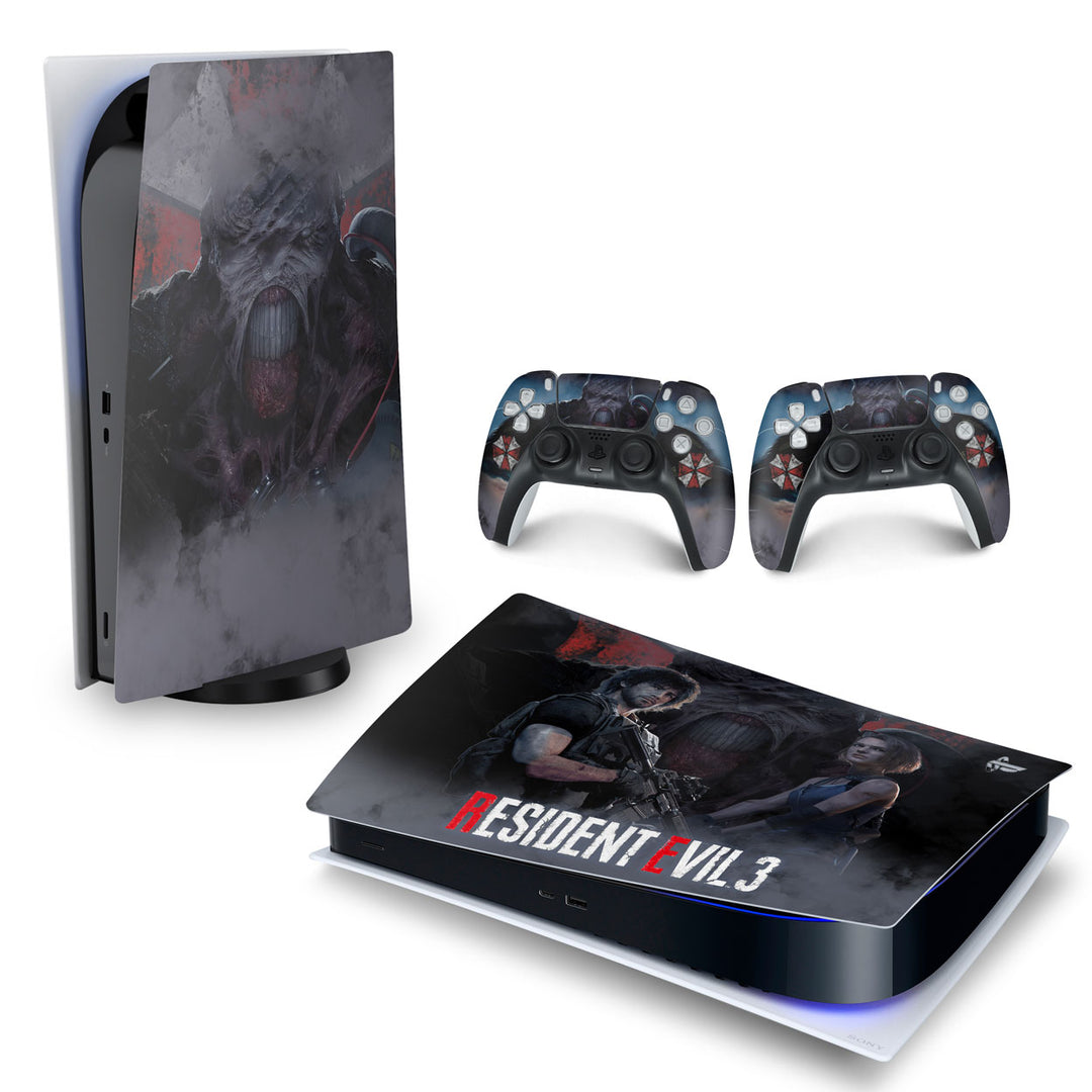 Skin Anti-Rage PS5 Fat Horizontal - Resident Evil 3 Remake - Pop Arte Skins - foto 4