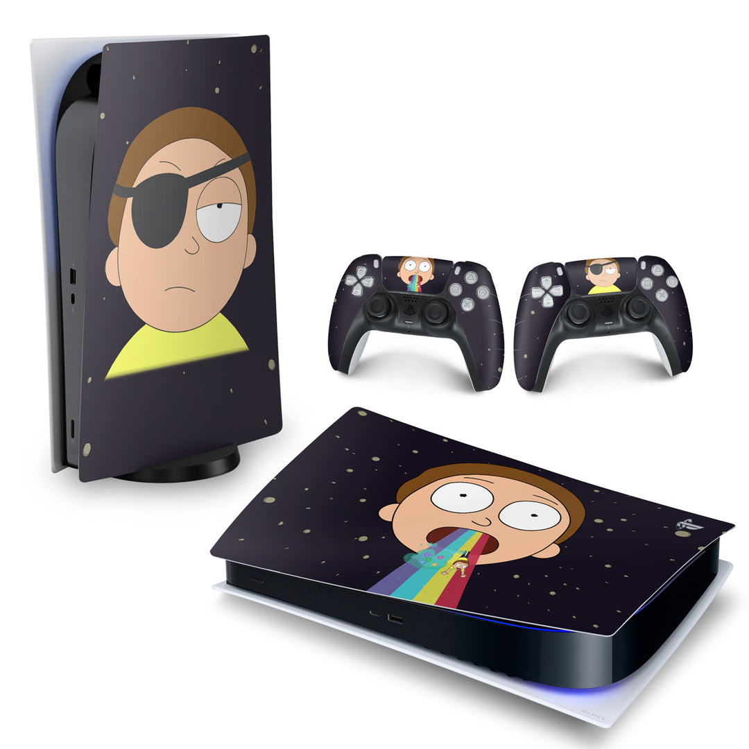 Skin Anti-Rage PS5 Fat Horizontal - Morty Rick And Morty - Pop Arte Skins - foto 4